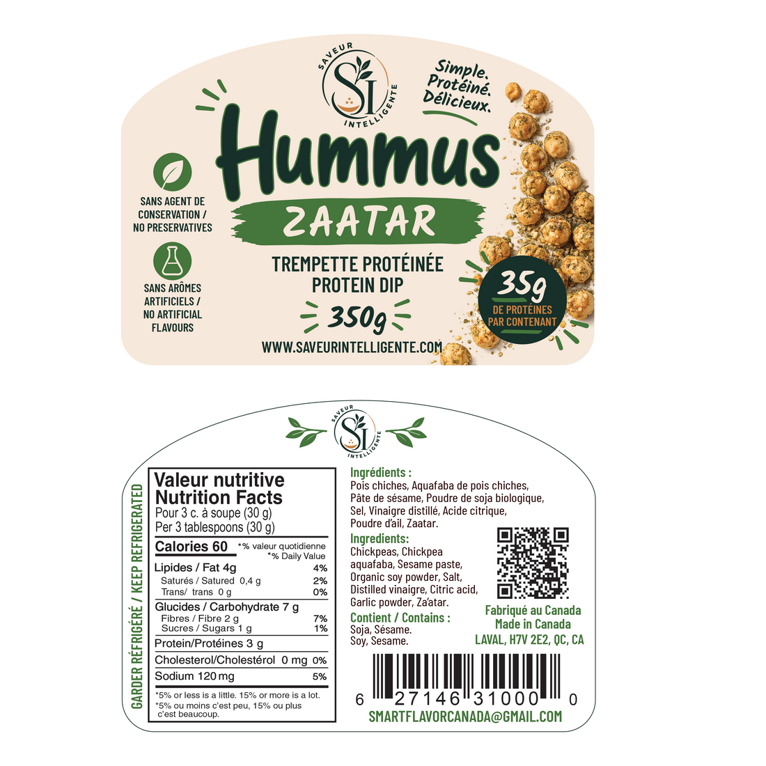 Intelligent Protein Hummus – Zaatar